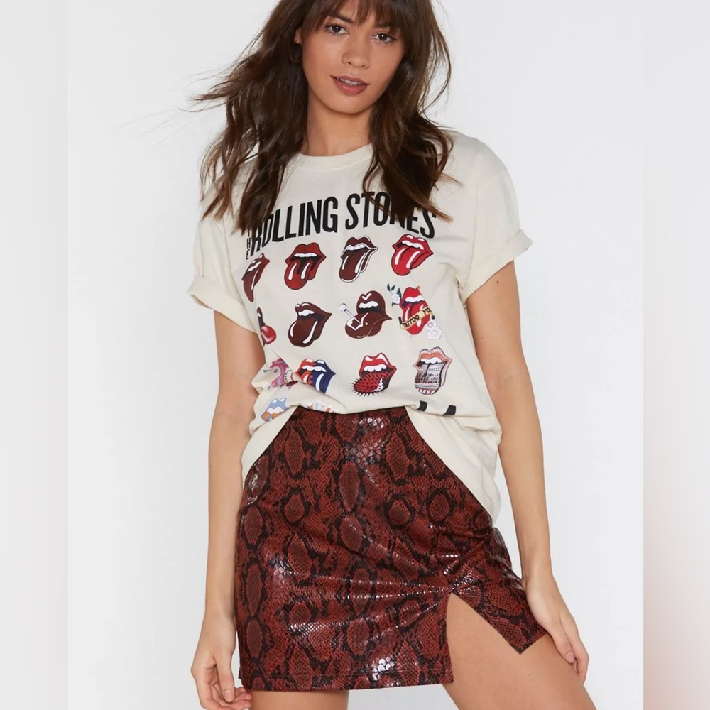 Nasty Gal Snake skin mini skirt